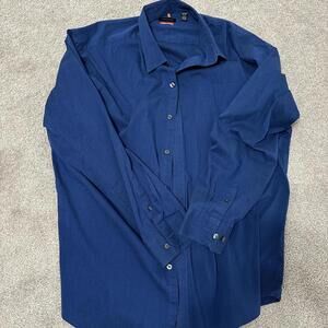 Van Heusen Men's Blue and Navy Shirt
